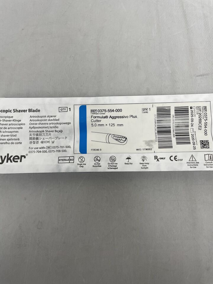 0375-554-000  -  STRYKER  -  Formula 5.0mm Aggressive Plus , ( EA )  -  ( Expiry Date : 2025-09-24 )