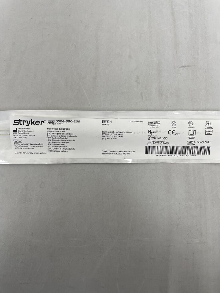 0504-880-200  -  STRYKER  -  3mm Rolling Ball Electrode 24F , ( EA )  -  ( Expiry Date : 2027-01-05 )