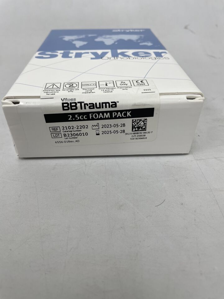 2102-2202  -  STRYKER  -  Orthovita Vitoss BBTrauma 2.5cc Foam Pack , ( BX/1 )  -  ( Expiry Date : 2025-05-28 )