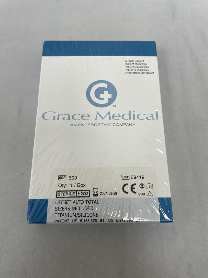 600 - GRACE MEDICAL - offset alto total, sizers included, titanium/silicone, (BX/1) - ( Expiry Date: 2024-08-28 )