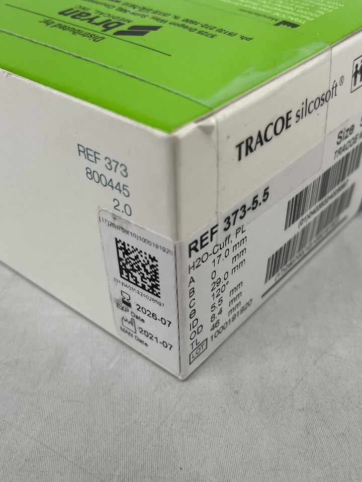 373-5.5  -  TRACOE  -  Silcosoft Tracheostomy Tube for Children, Size 5.5 , ( BX/1 )  -  ( Expiry Date : 2026-07-31 )