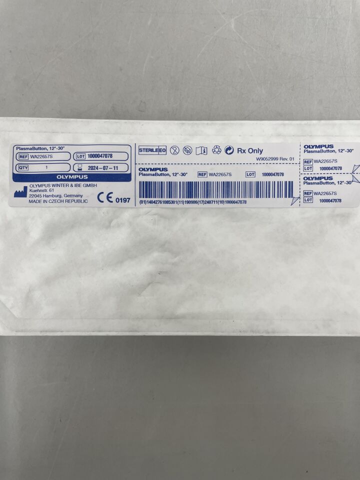 WA22657S - OLYMPUS - PlasmaButton HF-Resection Electrode For OES Pro Resectoscope, 24 Fr Size, 12 to 30° Button Tip, (EA) - ( Expiry Date: 2024-07-11 )