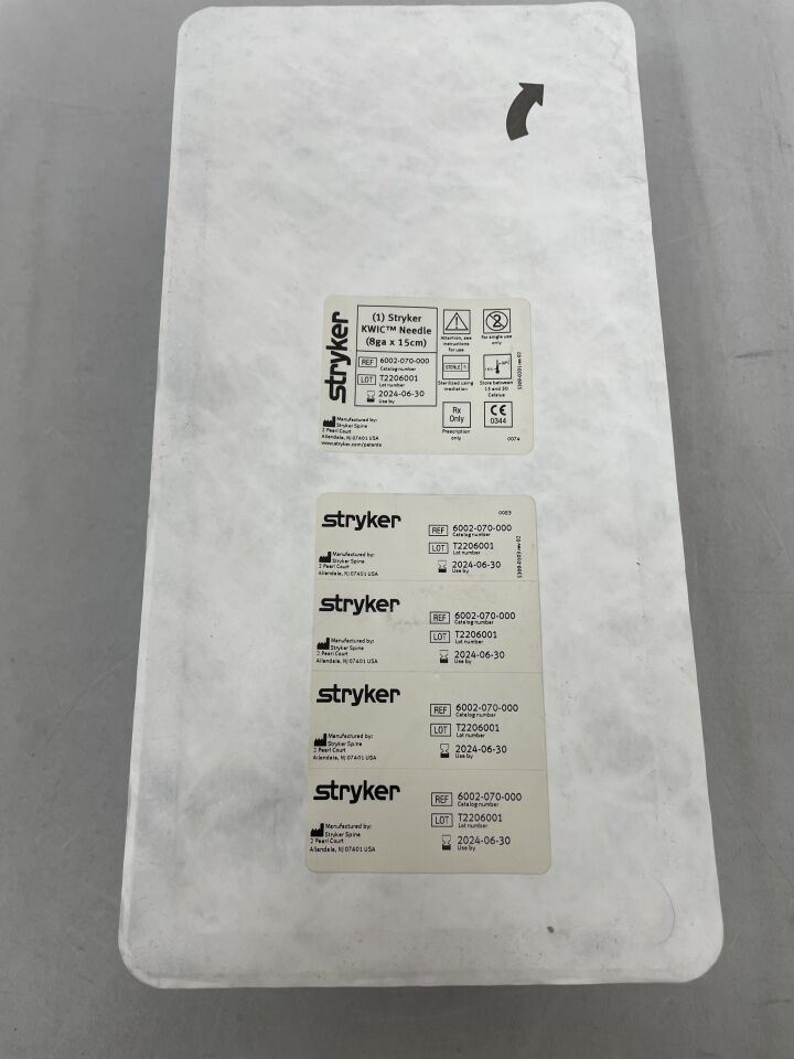 6002-070-000 - STRYKER - KWIC Needle, 8G x 15cm, (EA) - ( Expiry Date: 2024-06-30 )