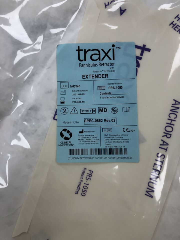 PRS-1050 - CLINICAL INNOVATIONS - Traxi Panniculus Retractor with Retentus Technology Extender, (EA) - ( Expiry Date: 2024-04-19 )