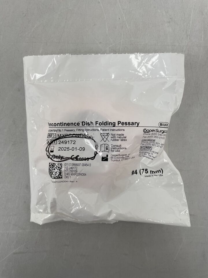 MXPCOND04 - COOPER SURGICAL - Folding Pessaries / Incontinence Dish - DISH #4 FOLDING 75MM , (EA) - ( Expiry Date: 2025-01-09 )