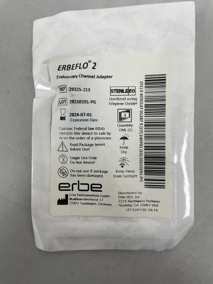 20325-213 - ERBE - ErbeFlo 2 Endoscopy Channel Adapter, (EA) - ( Expiry Date: 2024-07-01 )