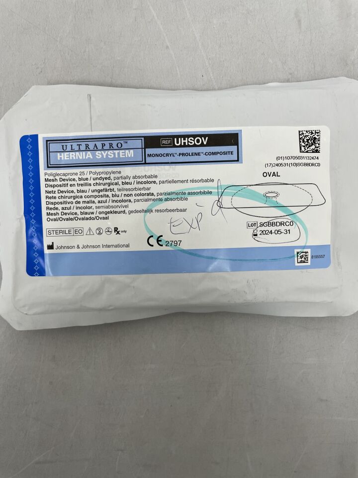 UHSOV - ETHICON - hernia system monocryl- prolene- composite, () - ( Expiry Date: 2024-05-31 )