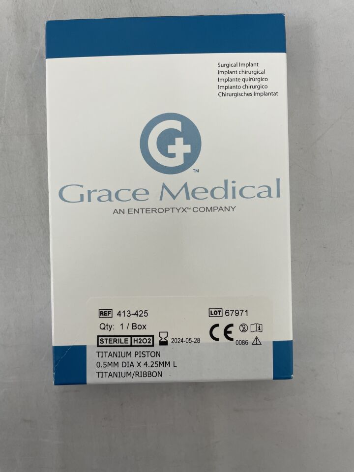 413-425 - GRACE MEDICAL - Titanium Piston, 0.5 x 4.25mm, (BX/1) - ( Expiry Date: 2024-05-28 )