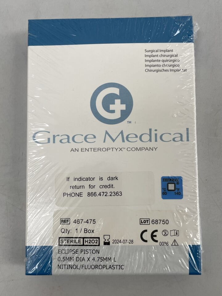 467-475 - GRACE MEDICAL - ECLIPSE PISTON .5mm x 4.75mm L NITINOL/FLUOROPLASTIC, (BX/1) - ( Expiry Date: 2024-09-28 )