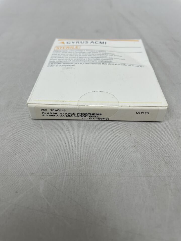 70142145 - GYRUS ACMI - Classic Staples Prosthesis, (BX/1) - ( Expiry Date: 2024-10-31 )