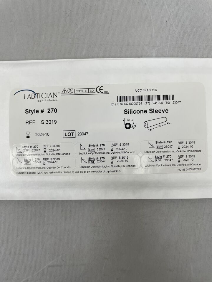 S3019 - LABTICIAN - style #270 silicone sleeve, (EA) - ( Expiry Date: 2024-10-31 )