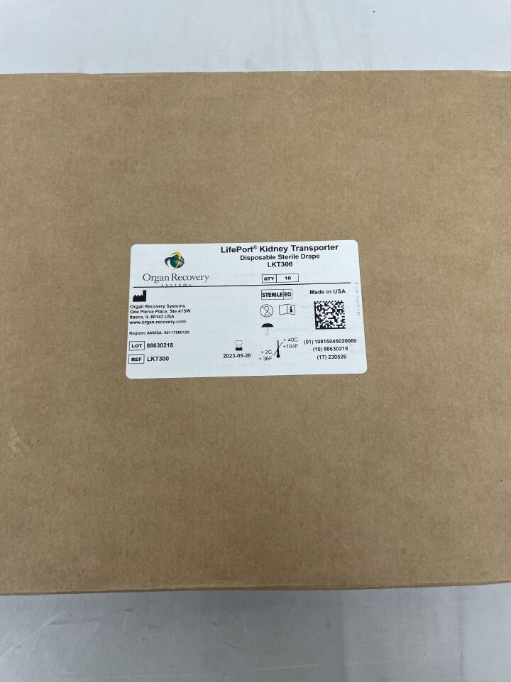 LKT300 - ORGAN RECOVERY SYSTEMS - LifePort Kidney Transporter Drape, (BX/10) - ( Expiry Date: 2023-05-26 )