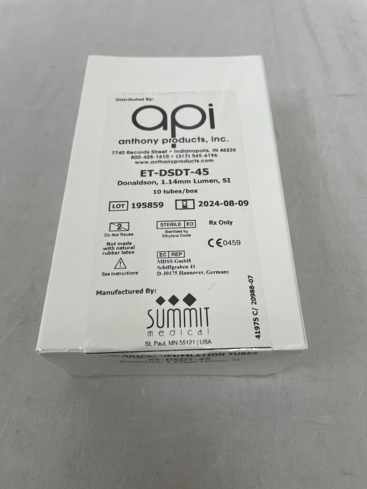 ET-DSDT-45 - SUMMIT MEDICAL - API Donaldson, 1.14mm Lumen, SI, (BX/10) - ( Expiry Date: 2024-08-09 )