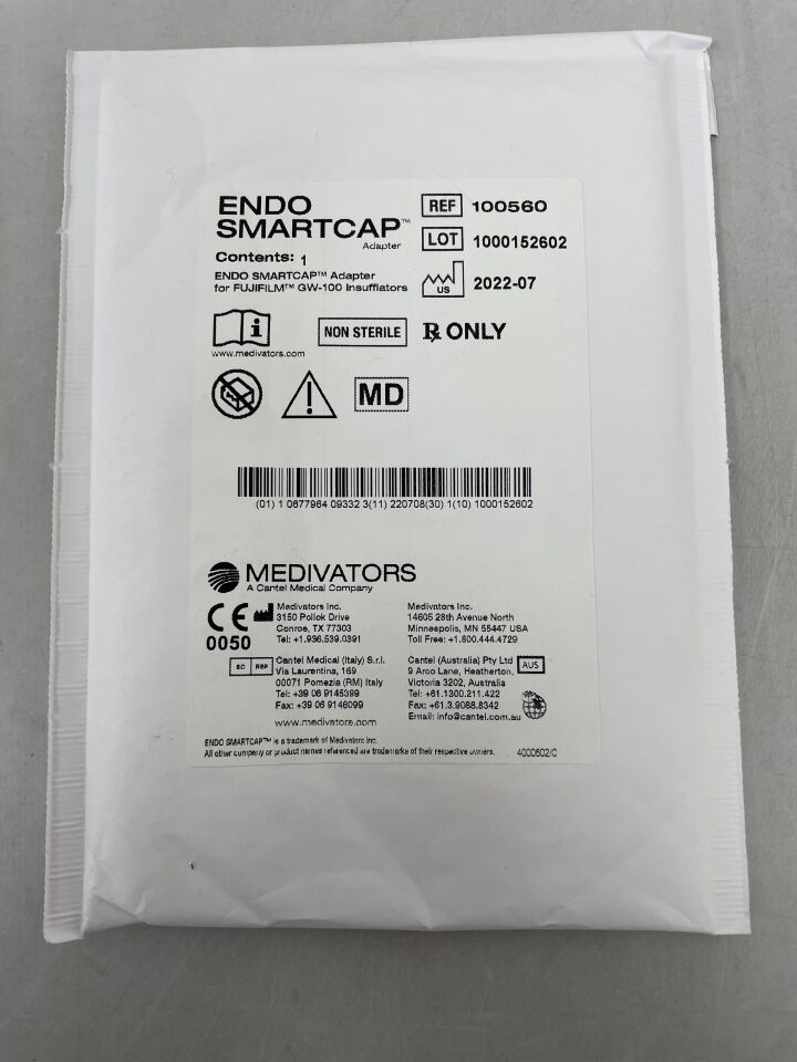 100560 - MEDIVATORS - 適用於 FUJIFILM GW-100 充氣機的 ENDO SMARTCAP 適配器，（EA）-（有效期至：2099-12-31）