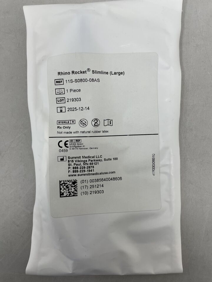 11S-S0800-08AS  -  SUMMIT MEDICAL  -  Rhino Rocket Slimeline, 8cm x 2cm x 1cm, Large , ( EA )  -  ( Expiry Date : 2025-12-14 )
