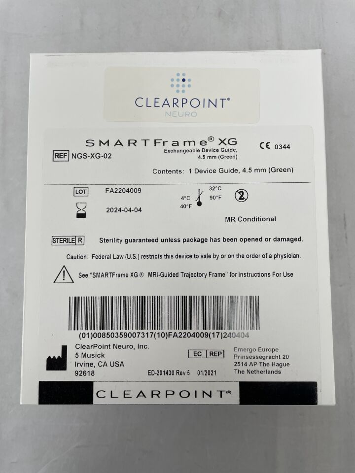 NGS-XG-02 - CLEARPOINT - SmartFrame XG Exchangeable Device Guide, 4.5-mm, (BX/1) - ( Expiry Date: 2024-04-04 )