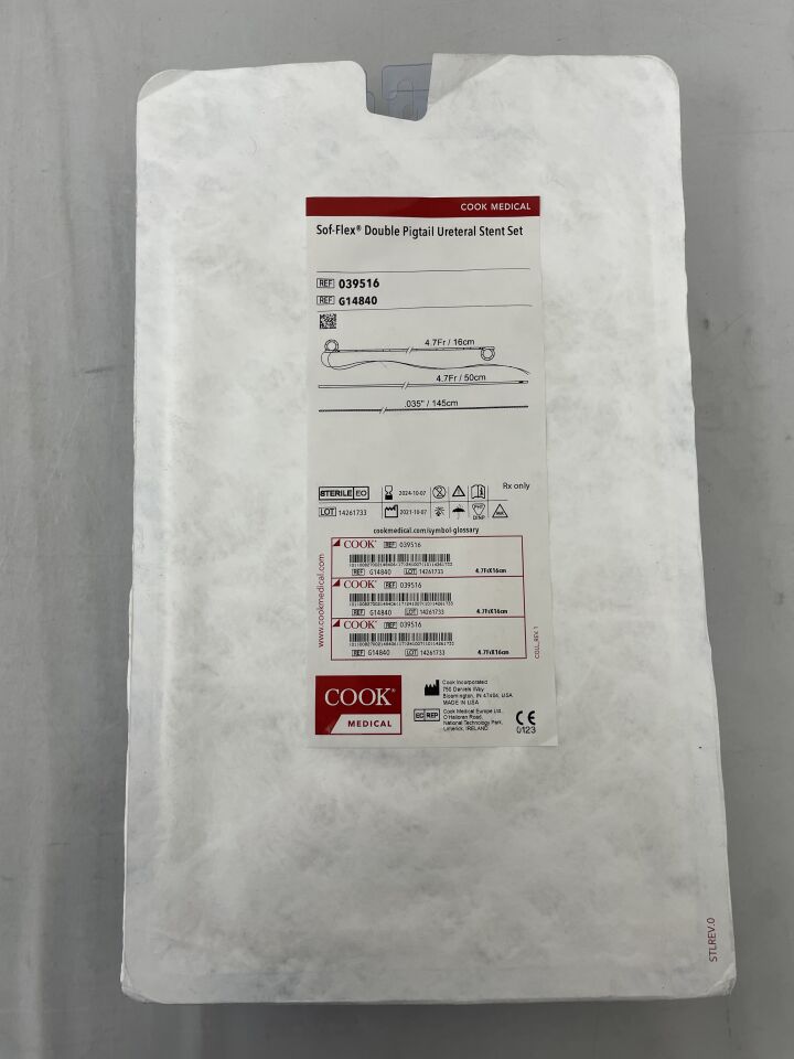 G14840 - COOK - Sof-Flex Double Pigtail Ureteral Stent Set , (EA) - ( Expiry Date: 2024-10-07 )