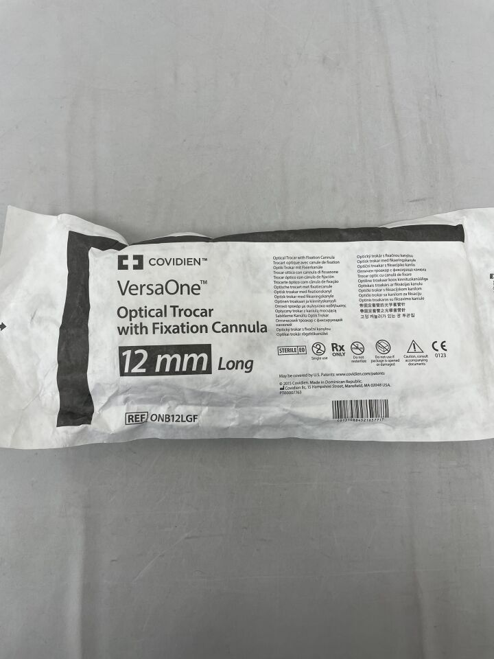 ONB12LGF - COVIDIEN - VersaOne Optical Trocar with Fixation Cannula, 12 mm Size, 150 mm Length, (EA) - ( Expiry Date: 2022-06-30 )