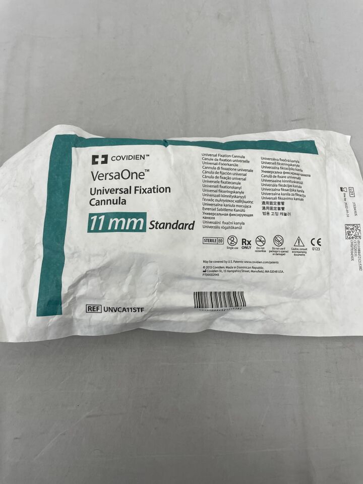 UNVCA11STF - COVIDIEN - VersaOne Bevelled Tip Universal Cannula, 5 mm Size, 100 mm Length, (EA) - ( Expiry Date: 2022-05-31 )