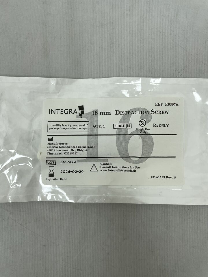 R6397A - INTEGRA - 16mm Distraction Screw, (EA) - ( Expiry Date: 2023-11-30 )