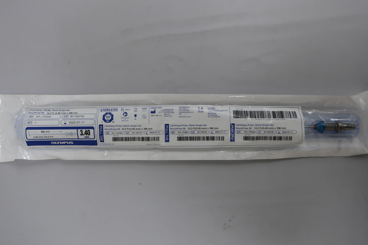 SPL-PD340 - OLYMPUS - ShockPulse Lithotripsy Probe, 10.2 Fr/3.4 mm dia. x 396 mm Length, () - ( Expiry Date: 2024-02-26 )