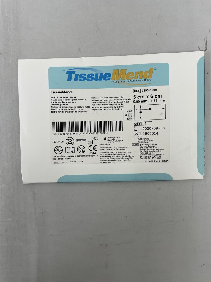 6495-9-001 - STRYKER - TissueMend 5cm x 6cm, (BX/1) - ( Expiry Date: 2020-09-30 )
