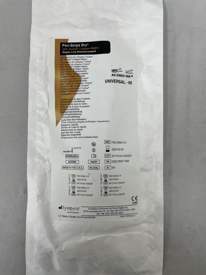 PSD6006-U-V - SYNOVIS - Baxter Peri-Strips Dry with Veritas Endo GIA Universal 60 w/PSD Gel, (EA) - ( Expiry Date: 2020-05-03 )