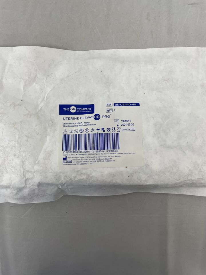 UE-OBPRO-40 - THE O.R. COMPANY - Symmetry Uterine ElevatOR PRO Cervical Cup w/OccludOR Balloon, Large 40mm, (EA) - ( Expiry Date: 2024-09-30 )