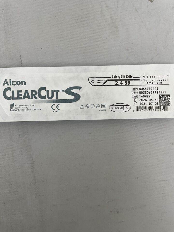 8065772445 - ALCON - ClearCut S Interpid, Safety Slit Knife 2.4 SB, (EA) - ( Expiry Date: 2026-06-30 )