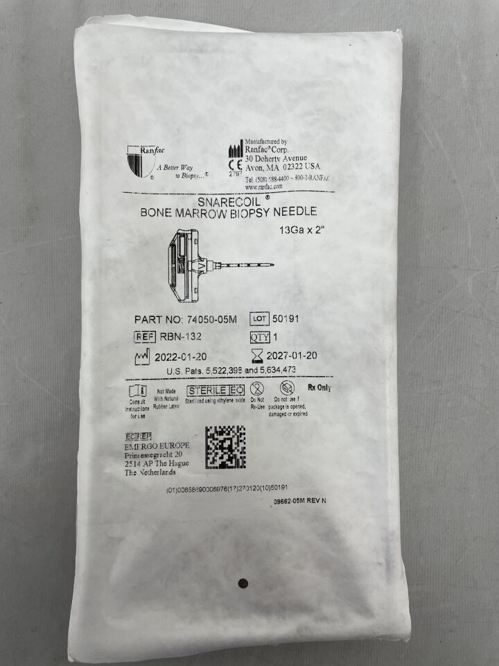 RBN-132  -  RANFAC  -  SnareCoil Bone Marrow Biopsy Needle 13G x 2" , ( EA )  -  ( Expiry Date : 2027-01-20 )