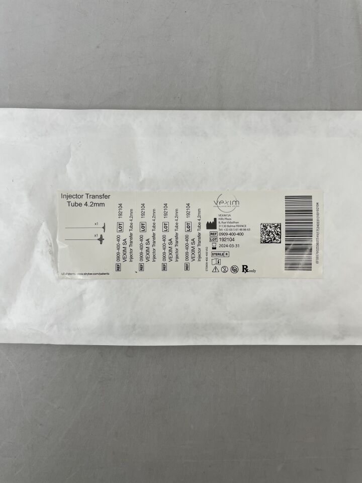 0909-400-400 - STRYKER - Vexim SpineJack Injector Transfer Tube 4.2mm, (EA) - ( Expiry Date: 2024-03-31 )