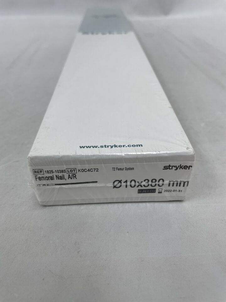 1825-1038S - STRYKER - T2 Femoral Nail, A/R: 10mm x 380mm, (BX/1) - ( Expiry Date: 2022-01-31 )