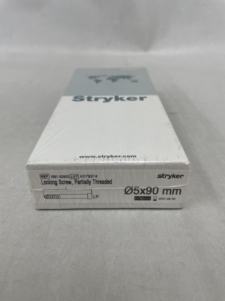 1891-5090S - STRYKER - Locking Screw, Partially Threaded 5 x 90mm, (BX/1) - ( Expiry Date: 2021-06-30 )