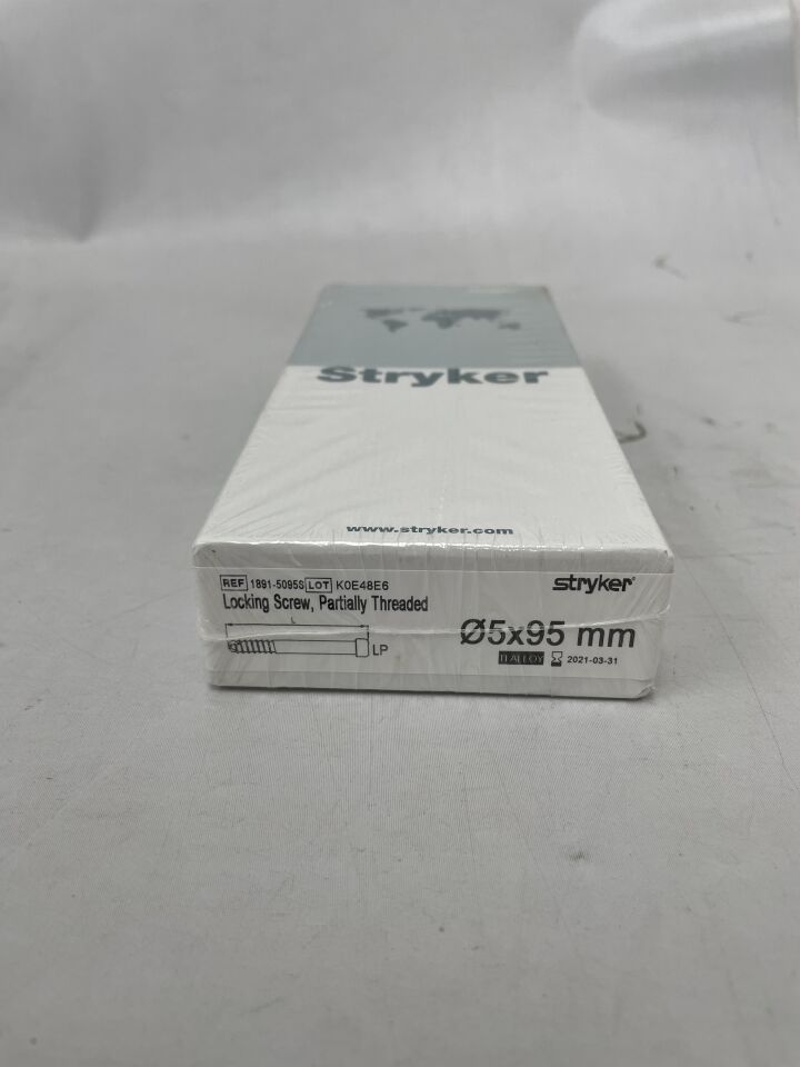 1891-5095S - STRYKER - Locking Screw, Partially Threaded, 5 x 95mm, (BX/1) - ( Expiry Date: 2021-03-31 )