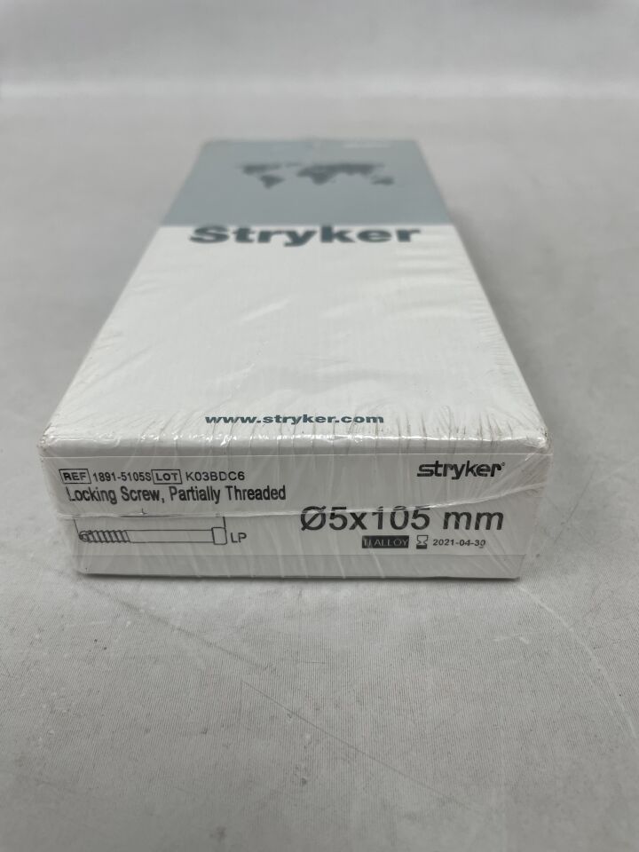 1891-5105S - STRYKER - Locking Screw, Partially Threaded, 5 x 105mm, (BX/1) - ( Expiry Date: 2021-04-30 )