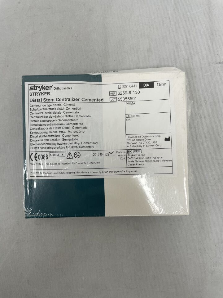 6259-8-130 - STRYKER - Distal Stem Centralizer-Cemented PMMA 13mm, (BX/1) - ( Expiry Date: 2021-04-11 )