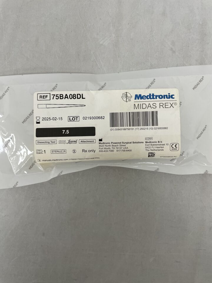 75BA08DL - MEDTRONIC - Midas Rex Diamond Ball Cutting Burr, 8 mm Head Diameter, 21 cm Shaft Length, (EA) - ( Expiry Date: 2025-02-15 )
