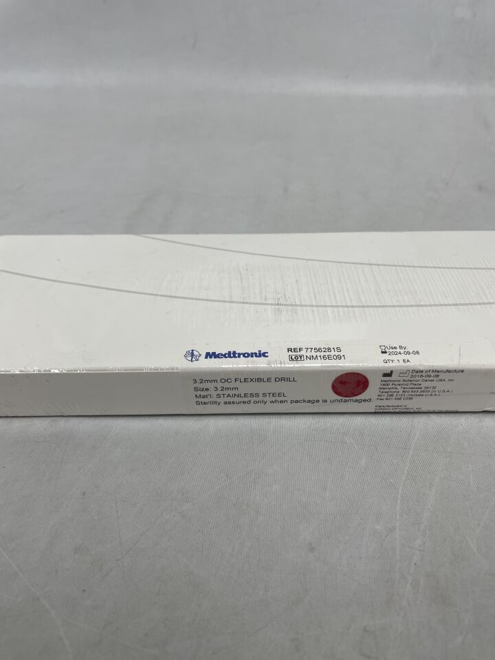 7756281S - MEDTRONIC - Flexible OC Drill, Stainless Steel 3.2mm, (BX/1) - ( Expiry Date: 2024-09-08 )