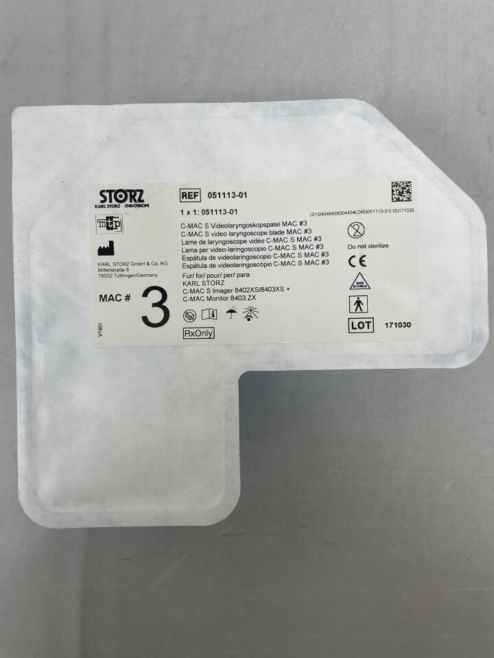 051113-01  -  STORZ  -  C-MAC S Video Laryngoscope MAC 3 , (  )  -  ( Expiry Date : 2099-12-31 )