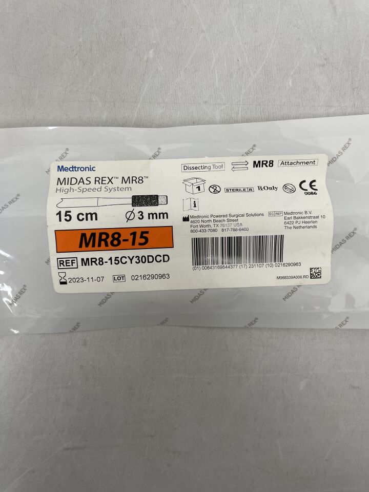 MR8-15CY30DCD - MEDTRONIC - Midas Rex MR8 Cylinder Diamond Coarse Diamond - 3 mm, (EA) - ( Expiry Date: 2023-11-07 )