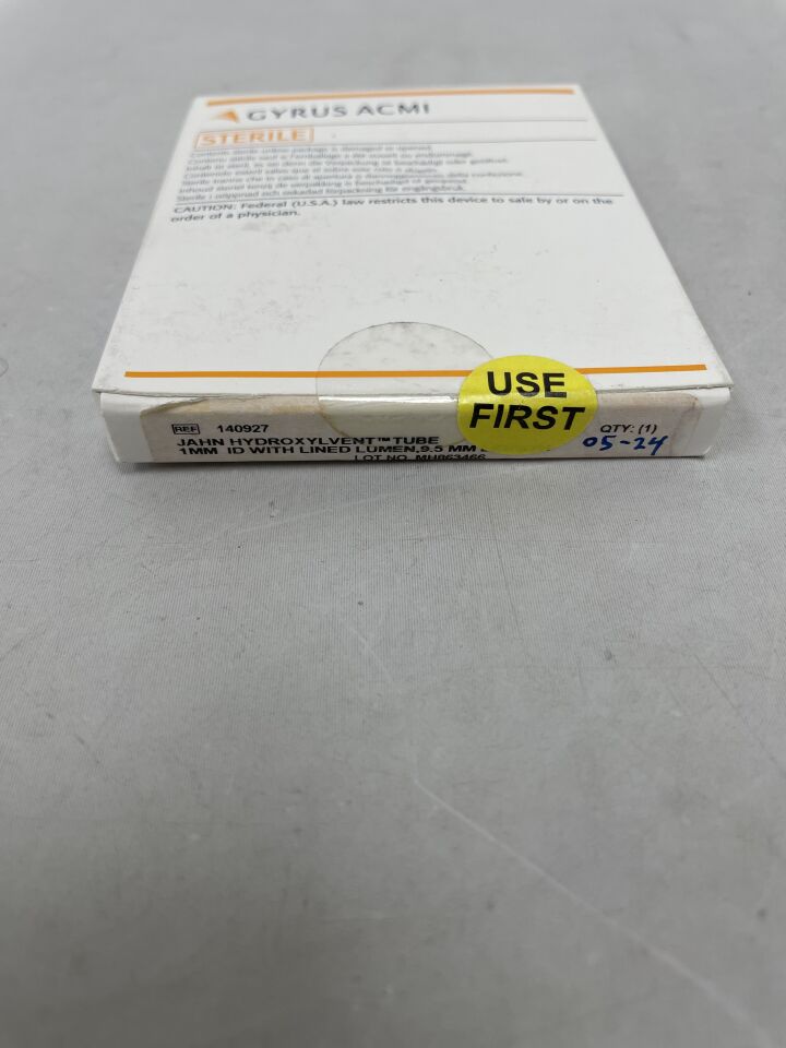 140927 - GYRUS ACMI - Vent Tube, 1 ID x 9.5 mm Length, Hydroxylapatite, with Fluoroplastic Liner, Jahn HydroxylVent Design, (BX/1) - ( Expiry Date: 2024-05-31 )
