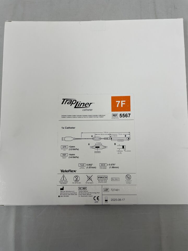 5567 - TELEFLEX - 7F 型 Trap Liner 導管，（BX/1）-（有效期至：2025-08-17）