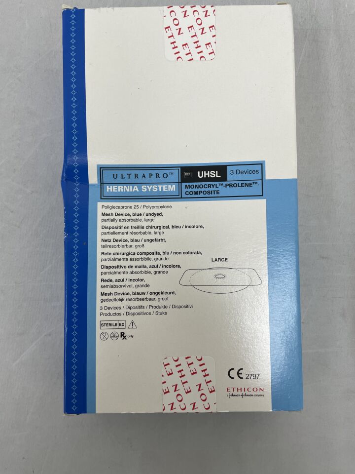UHSL - ETHICON - Ultrapro Hernia Systems, Large, 4", () - ( Expiry Date: 2023-10-31 )