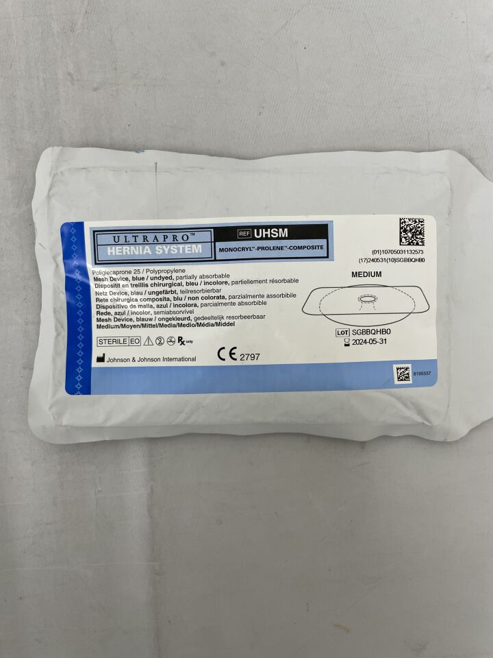 UHSM - ETHICON - Blue/Undyed Mesh Device, (EA) - ( Expiry Date: 2024-05-31 )