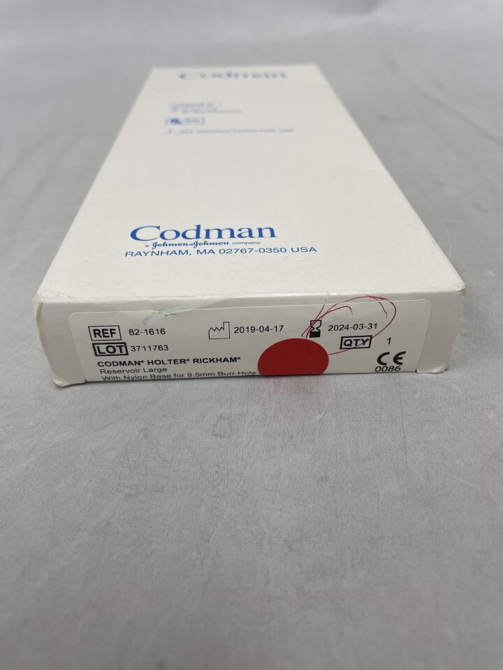 82-1616 - CODMAN - Holter Rickham Sterile Ventriculostomy Reservoir, Large, (BX/1) - ( Expiry Date: 2024-03-31 )
