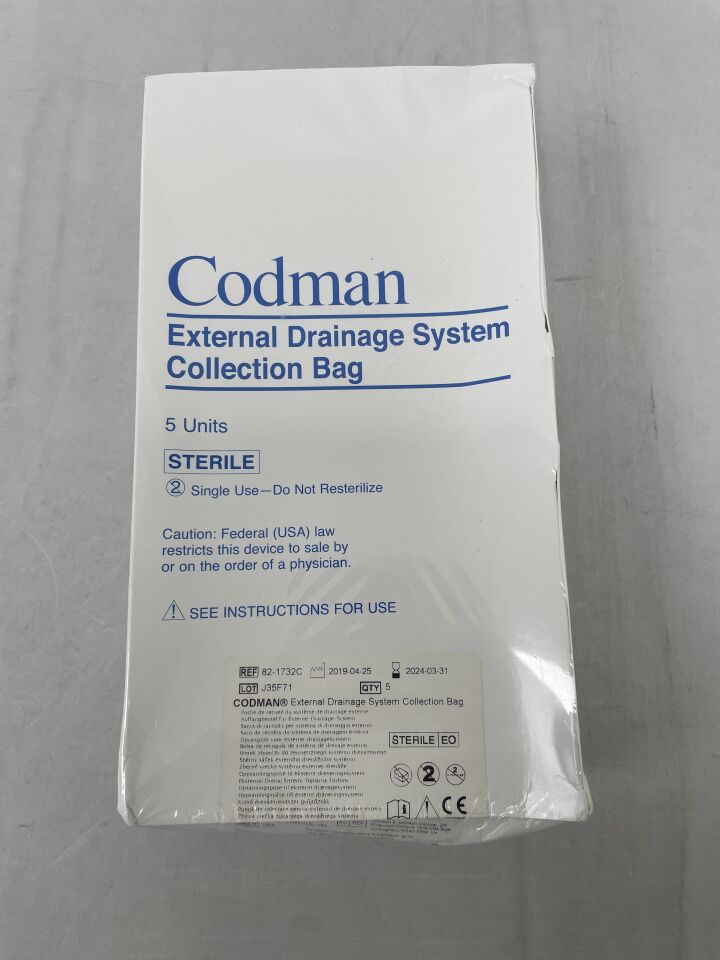 82-1732C - CODMAN - External Drainage System Collection Bag, (BX/5) - ( Expiry Date: 2024-03-31 )