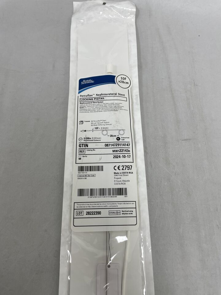 22143 - BOSTON SCIENTIFIC - percuflex nephroureteral stent system - 10fr x 24cm, (EA) - ( Expiry Date: 2024-10-17 )
