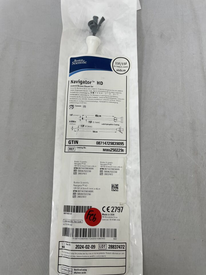 250229 - BOSTON SCIENTIFIC - Navigator HD Ureteral Access Sheath Set, 13F/15F x 46cm, (EA) - ( Expiry Date: 2024-02-09 )