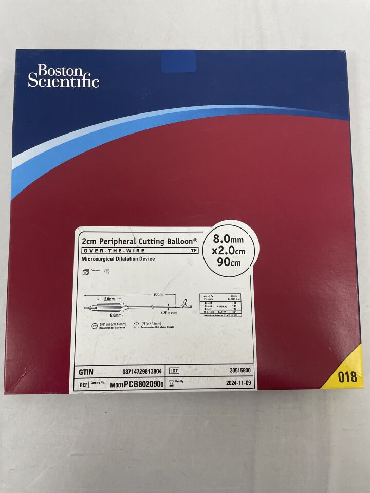 PCB802090 - BOSTON SCIENTIFIC - Peripheral Cutting Balloon Microsurgical Dilatation Device - OTW - 8.0mm x 2.0cm x 90cm, () - ( Expiry Date: 2024-11-09 )