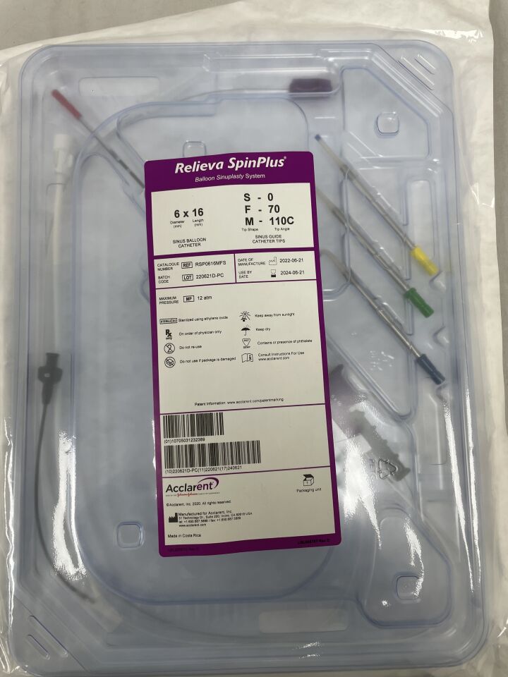 RSP0616MFS - ACCLARENT - RELIEVA SPINPLUS BALLOON SINUPLASTY SYSTEM, 6x16 3 GUIDE KIT, ()